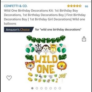 “Wild One” First bday baby boy decor and outfit